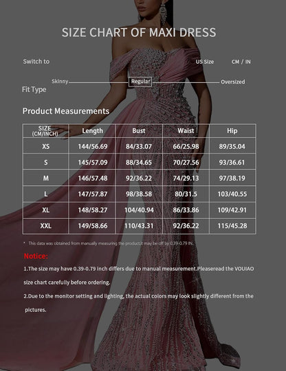 Women's Sequin Beaded Formal Evening Mermaid Dress